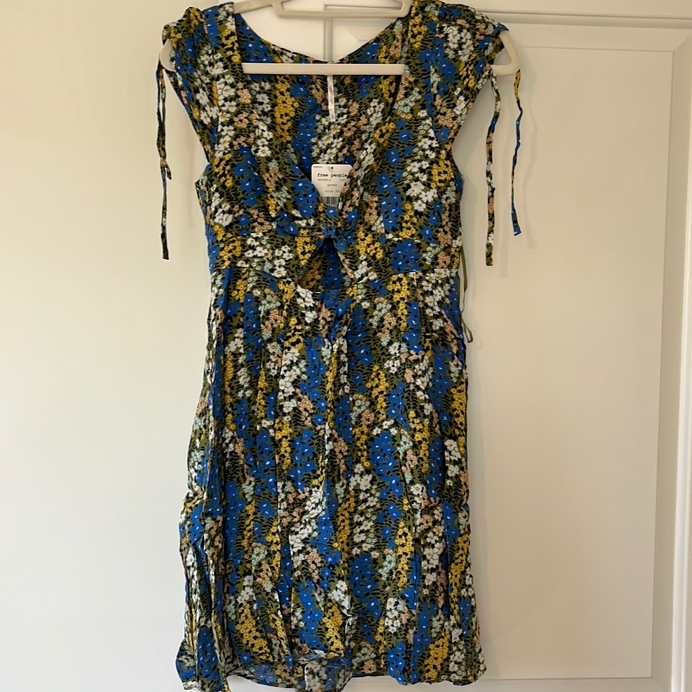 Free people flower mini swing dress